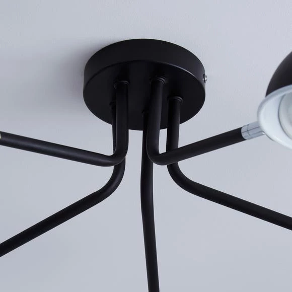 Cheap ⌛ Elements Borr 5 Light Black Ceiling Fitting ✔️ - Image 4