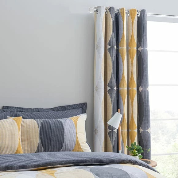 New π Elements Elements Elijah Ochre Blackout Eyelet Curtains π₯° - Image 2