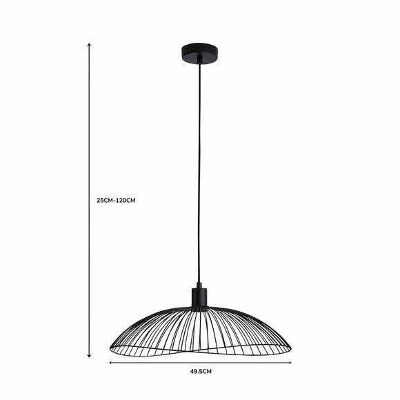 Promo β¨ Elements Elements Jaula 50cm Ceiling Fitting Black π - Image 6