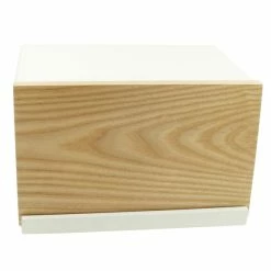 Budget 😀 Elements Elements White Ashwood Bread Bin 🔥