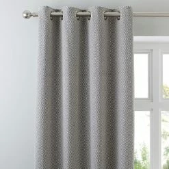 Promo 🧨 Elements Elements Oslo Grey Eyelet Curtains 🌟