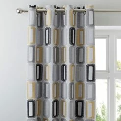 Budget ✔️ Elements Elements Dahl Ochre Eyelet Curtains ⌛