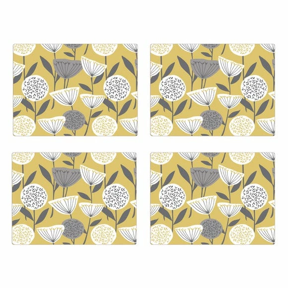 Brand new βοΈ Set of 4 Elements Emmott Ochre Placemats π