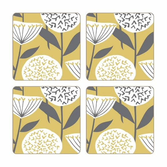 Outlet β€οΈ Set of 4 Elements Emmott Ochre Coasters π