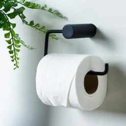 Best Pirce 🥰 Elements Elements Matt Black Toilet Roll Holder 🧨