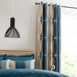 Outlet 🧨 Elements Elements Elijah Blue Blackout Eyelet Curtains 🌟