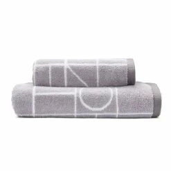 Deals 🔥 Elements Elements Geometric Grey Towel 👍