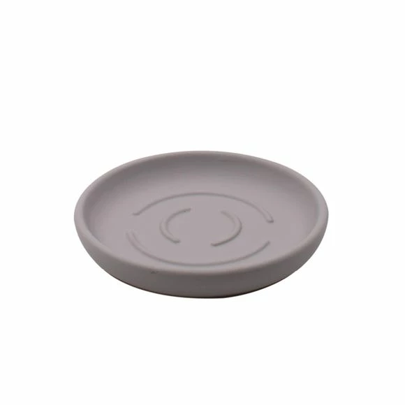 Discount 𧨠Elements Elements Soft Touch Grey Soap Dish π