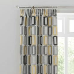 Wholesale π€© Elements Dahl Ochre Pencil Pleat Curtains π€©