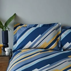 Flash Sale π₯° Elements Elements Hannes Blue 100% Cotton Oxford Pillowcase π