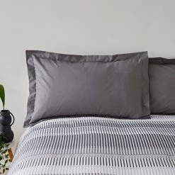 Best Pirce π Elements Elements Otis Grey 100% Cotton Oxford Pillowcase π₯