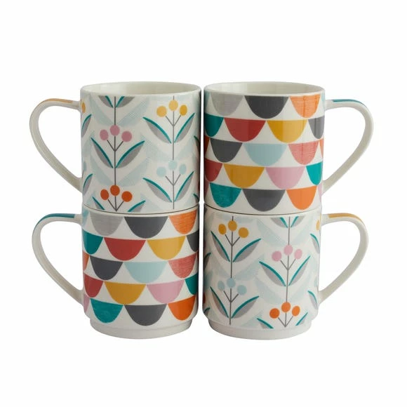 Cheap π Set of 4 Elements Skandi Stackable Mugs βοΈ - Image 3