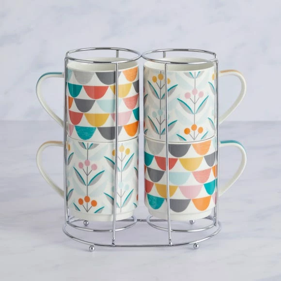 Cheap π Set of 4 Elements Skandi Stackable Mugs βοΈ - Image 6