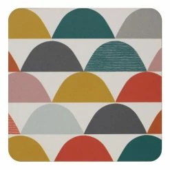 Cheapest 🧨 Set of 4 Elements Skandi Half Moons Cork Coasters 😉