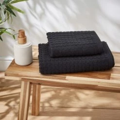 Outlet 🔔 Elements Elements Dots Black Towel 👍