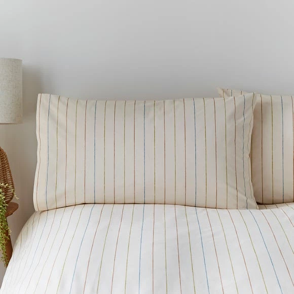 Best Pirce π₯° Elements Elements Randig Natural Duvet Cover and Pillowcase Set π - Image 4