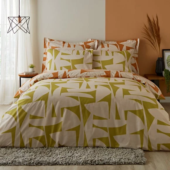 New βοΈ Elements Elements Klipp Orange Duvet Cover and Pillowcase Set π - Image 2