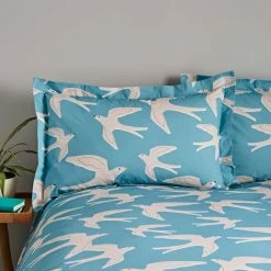Buy π Elements Elements Swallow Blue Oxford Pillowcase π