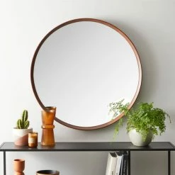 Cheap ✨ Elements Elements Solid Oak 80cm Round Mirror 🤩