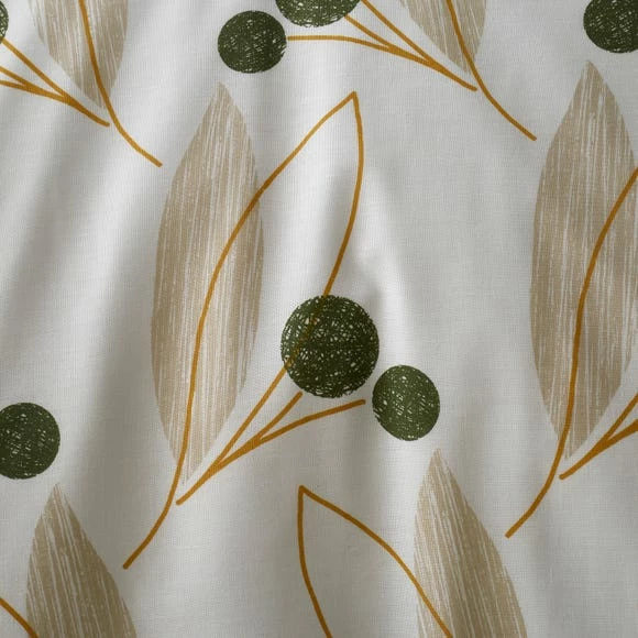 New π Elements Elements Leaf Olive Duvet Cover and Pillowcase Set π - Image 4