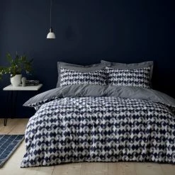 Discount π₯ Elements Elements Cove Blue Duvet Cover and Pillowcase Set π