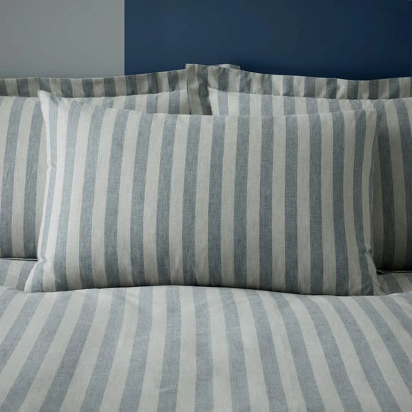 Best Sale β¨ Elements Elements Danby Stripe Blue Duvet Cover and Pillowcase Set π€© - Image 4