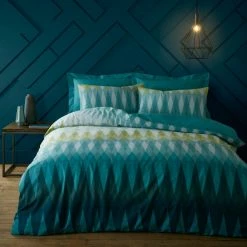 Best Pirce 😉 Elements Elements Maverick Teal Duvet Cover and Pillowcase Set 😍