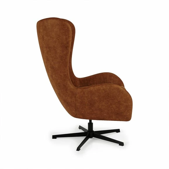 Wholesale π₯ Elements Kuvert Faux Leather Swivel Chair Tan π - Image 4