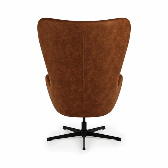Wholesale π₯ Elements Kuvert Faux Leather Swivel Chair Tan π - Image 5
